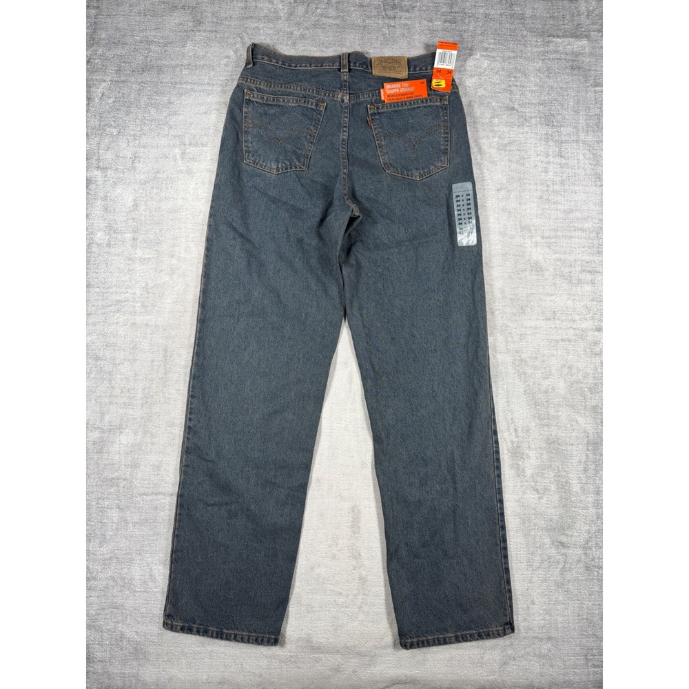 Levis 638 Orange Tab Jeans Mens 34x34 Blue Relaxed Straight Leg Vintage 90s NWT
